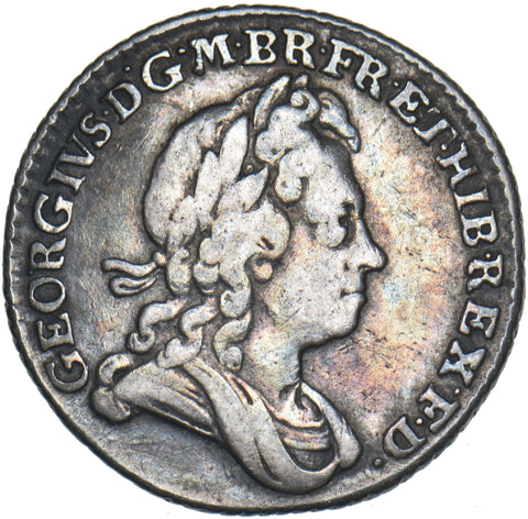 1723 SSC Sixpence - George I British Silver Coin - Nice