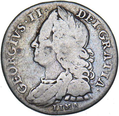 1746 Lima Sixpence - George II British Silver Coin