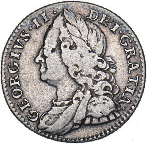 1757 Sixpence - George II British Silver Coin