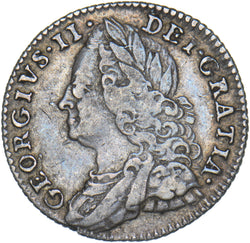 1758 Sixpence - George II British Silver Coin - Nice