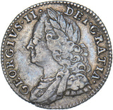 1758 Sixpence - George II British Silver Coin - Nice