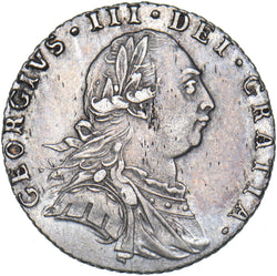 1787 Sixpence - George III British Silver Coin - Nice