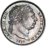 1819 Sixpence - George III British Silver Coin - Superb