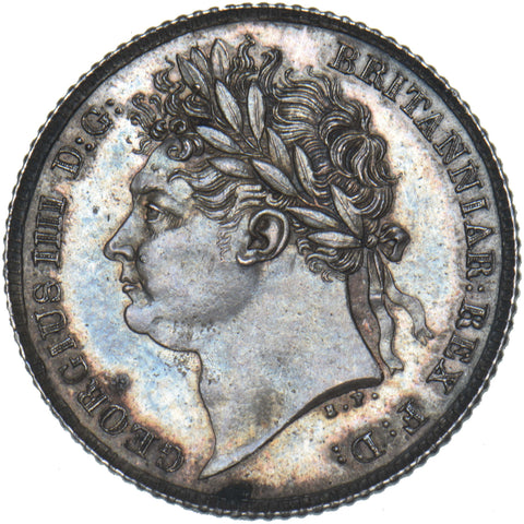 1825 Sixpence - George IV British Silver Coin - Superb