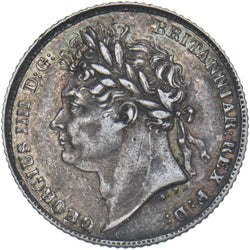 1826 Sixpence (Rare Laureate Head) - George IV British Silver Coin - Nice