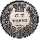 1837 Sixpence - William IV British Silver Coin