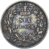 1877 Sixpence - Victoria British Silver Coin