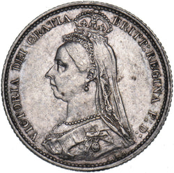 1887 Sixpence - Victoria British Silver Coin - Very Nice