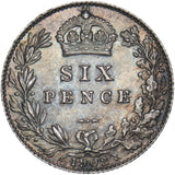1902 Sixpence - Edward VII British Silver Coin - Superb