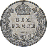 1902 Matt Proof Sixpence - Edward VII British Silver Coin - Superb