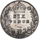 1910 Sixpence - Edward VII British Silver Coin - Very Nice