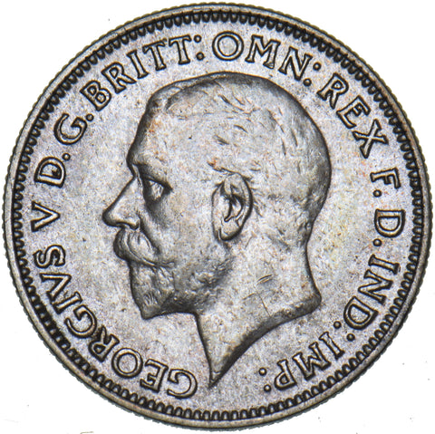 1935 Sixpence - George V British Silver Coin - Very Nice