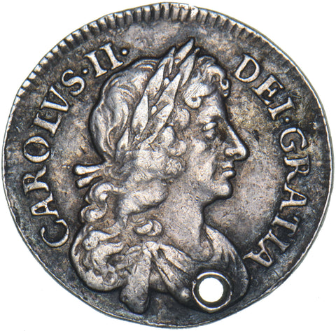 1679 Maundy Fourpence (Holed) - Charles II British Silver Coin