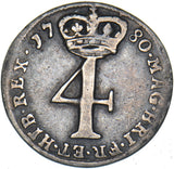 1780 Maundy Fourpence - George III British Silver Coin
