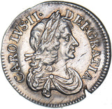1678 Threepence - Charles II British Silver Coin - Very Nice