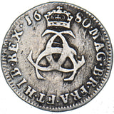 1680 Threepence - Charles II British Silver Coin