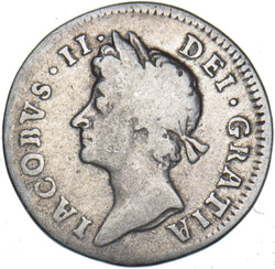 1686 Threepence - James II British Silver Coin