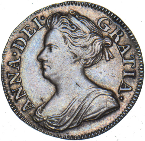 1708 Threepence - Anne British Silver Coin - Very Nice
