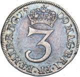 1709 Threepence - Anne British Silver Coin - Nice