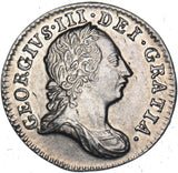 1762 Threepence - George III British Silver Coin - Very Nice