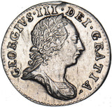 1763 Threepence - George III British Silver Coin - Very Nice