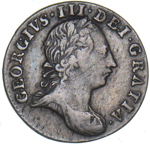 1763 Threepence - George III British Silver Coin