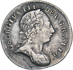 1770 Threepence - George III British Silver Coin - Nice