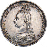1887 Threepence - Victoria British Silver Coin - Very Nice