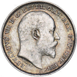 1902 Threepence - Edward VII British Silver Coin - Superb