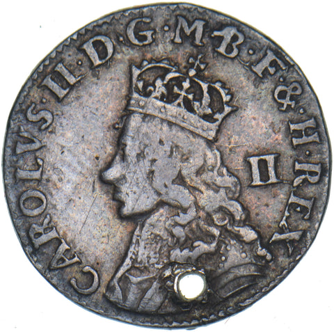 1660’s Undated  Maundy Twopence (Holed) - Charles II British Silver Coin
