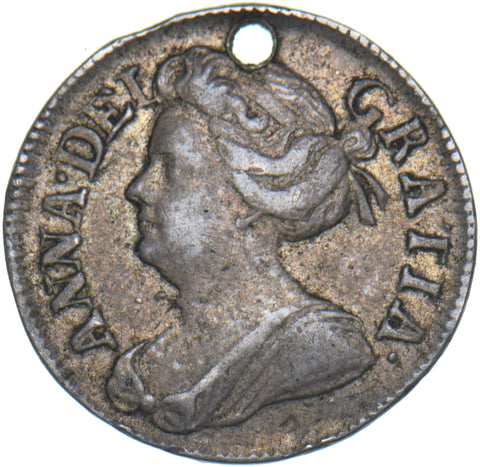 1713 Maundy Twopence (Holed) - Anne British Silver Coin