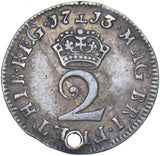 1713 Maundy Twopence (Holed) - Anne British Silver Coin