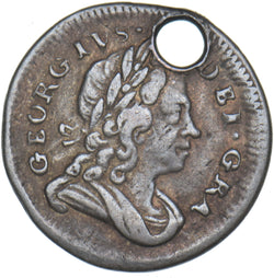 1723 Maundy Twopence (Holed) - George I British Silver Coin