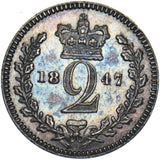 1847 Maundy Twopence - Victoria British Silver Coin - Superb