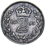 1895 Maundy Twopence - Victoria British Silver Coin