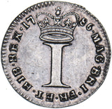 1786 Maundy Penny - George III British Silver Coin - Very Nice