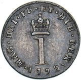 1792 Maundy Penny - George III British Silver Coin - Nice
