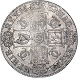 1662 Crown - Charles II British Silver Coin - Nice