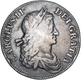 1662 Crown (No rose) - Charles II British Silver Coin