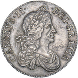 1664 Crown - Charles II British Silver Coin - Nice