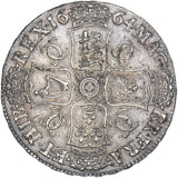 1664 Crown - Charles II British Silver Coin - Nice