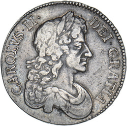 1679 Crown - Charles II British Silver Coin - Nice
