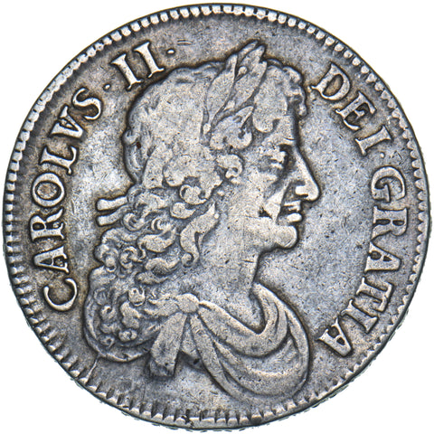 1679 Crown - Charles II British Silver Coin - Nice