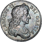 1680 Crown - Charles II British Silver Coin - Very Nice