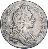 1696 Crown - William III British Silver Coin - Nice