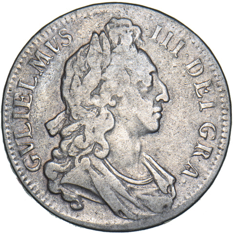 1696 Crown - William III British Silver Coin - Nice