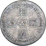 1696 Crown - William III British Silver Coin - Nice