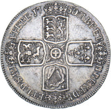 1750 Crown - George II British Silver Coin - Nice