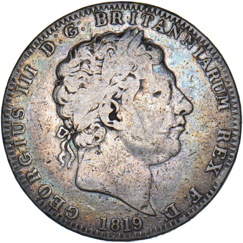1819 LX Crown - George III British Silver Coin