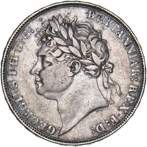 1822 Tertio Crown - George IV British Silver Coin - Nice